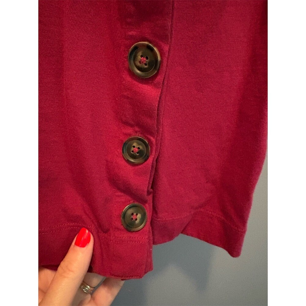 Talbots Tunic Top Womens XL Pink Pullover Crew Neck Long Sleeve Side - Picture 4 of 9
